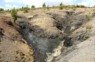 La Miñosa: depósitos volcánicos